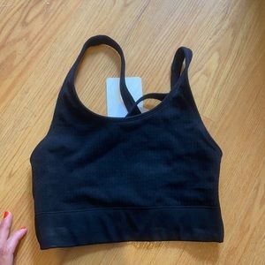 Black fabletics sports bra